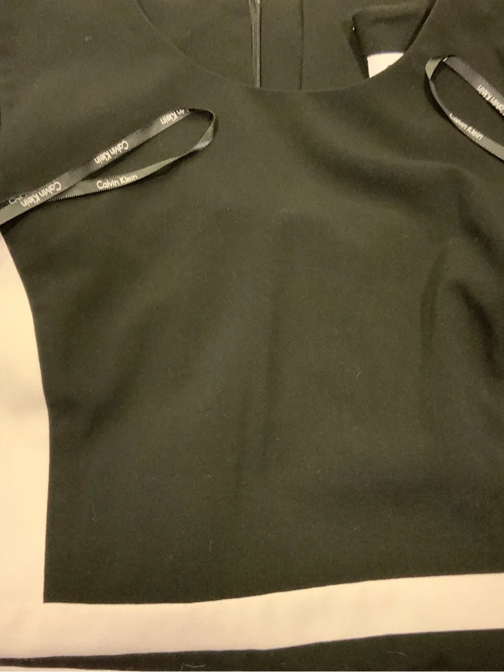 Calvin Klein Black Sheath Dress with White Contrast Panels